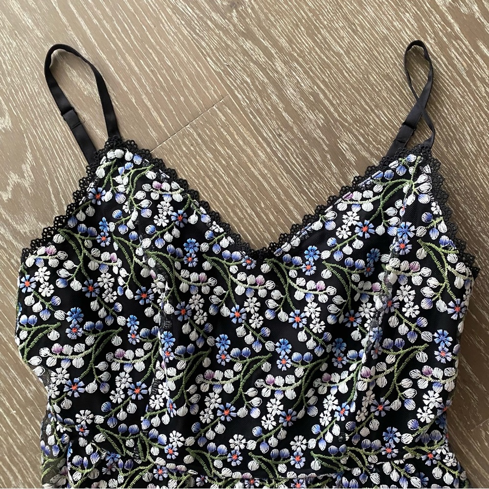 Début Floral Embroidered Midi Dress | Size 10 U.K. (Size 6 US)